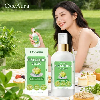 OceAura Latte Corpo Spray alla Fragola, Idratazione a Lunga Durata, Prodotti Illuminanti per la Pelle, Spray Profumato Lisciante per Capelli 100g