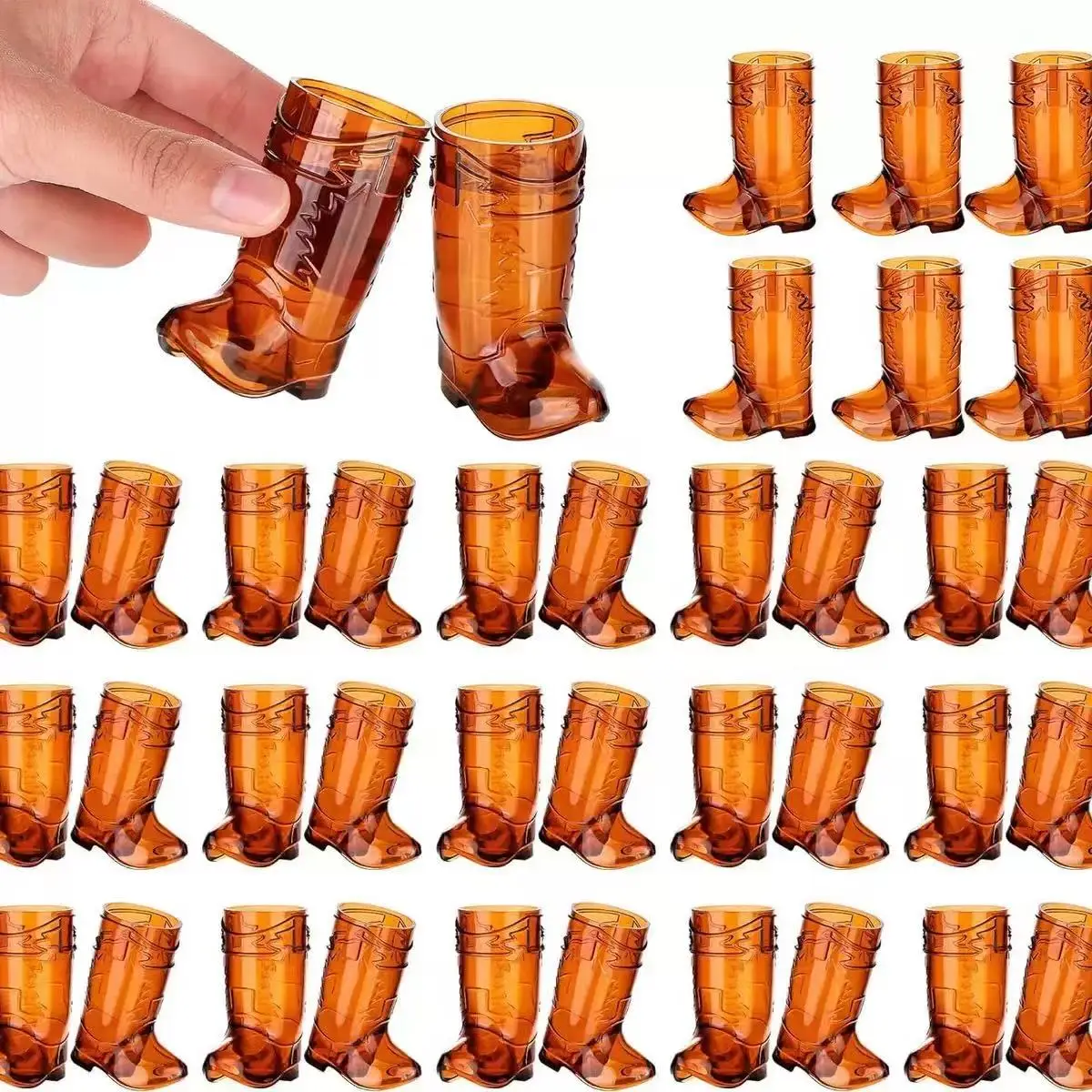 Shot Glasses-1 Oz Mini Plastic Cowboy Shot Glasses Boot Cups for Cowboy Theme Parties Decorations, Bachelor