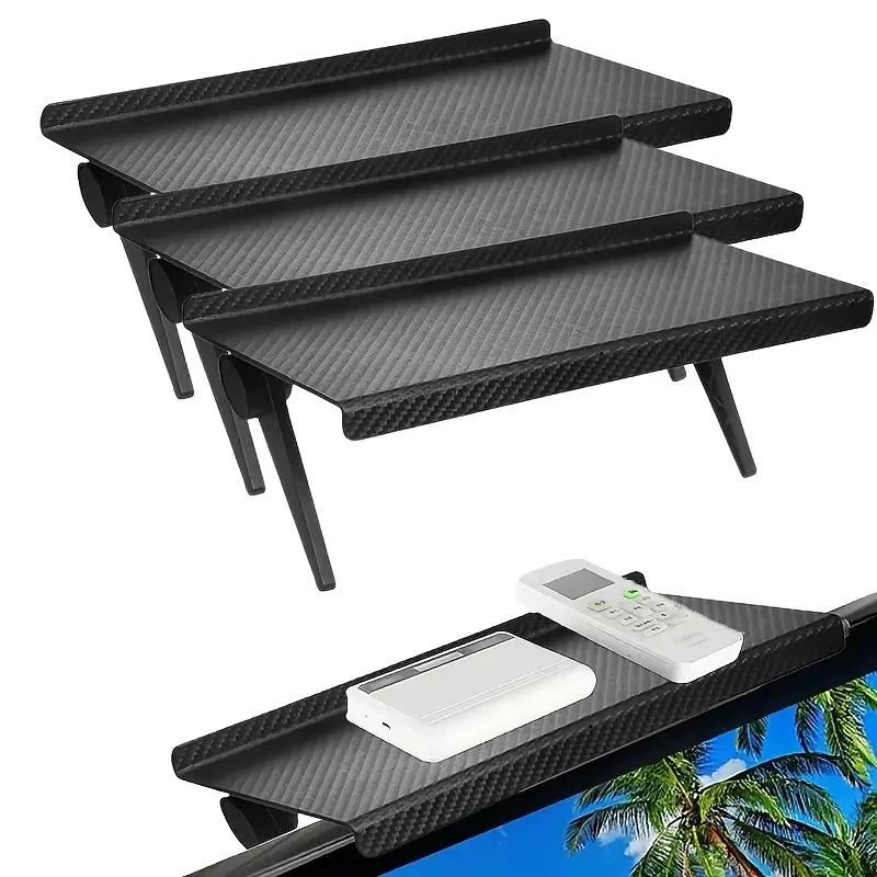 1pc Home Organizer Adjustable TV Screen Top Shelf Rack Computer Monitor Desktop Display Stand TV Rack Router Storage Holder tv screen shelf