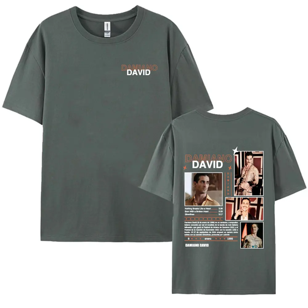 Rock Band Maneskin Damiano David Tour Merch T-shirt Men Women