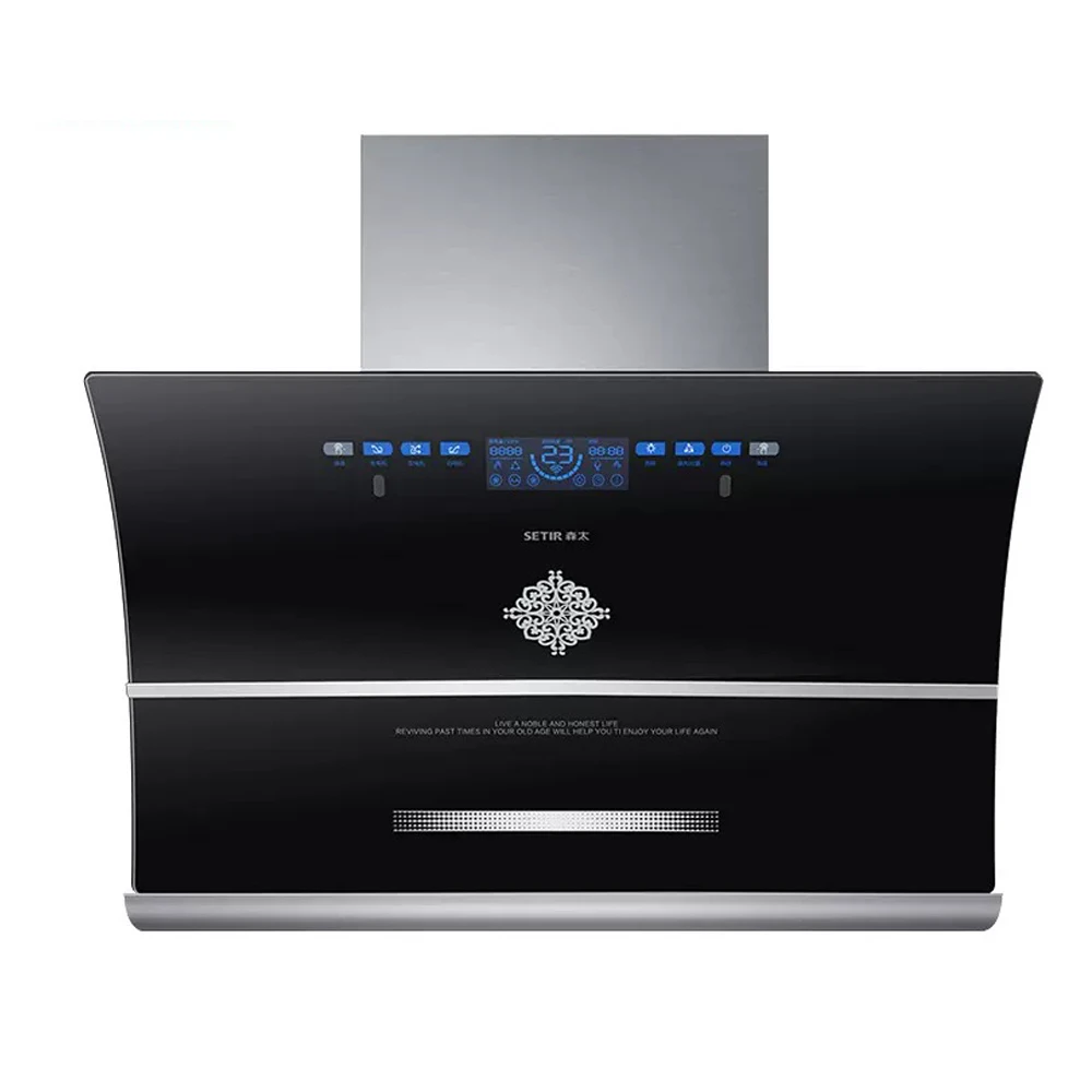 900mm Kitchen Range Hood Extractor Hood Household Side Suction Exhaust Host Range Automatic Cleaning Exhaust