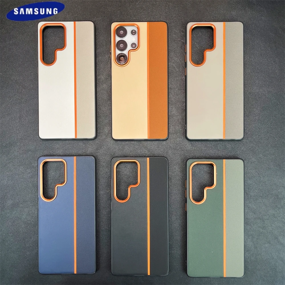 Luxury Leather Magnetic Case with Wireless Charging and Shockproof Alloy Lens Protection