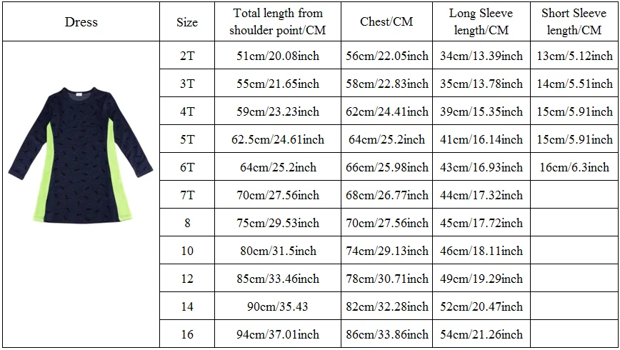 Aa-Mädchen Kleid Familie Set Sommer Kurz-und Langarm Kleider blau Denim Baumwolle/gerippt Mädchen Kleidung Seite neongrün Outfit Kleid – Detail 1