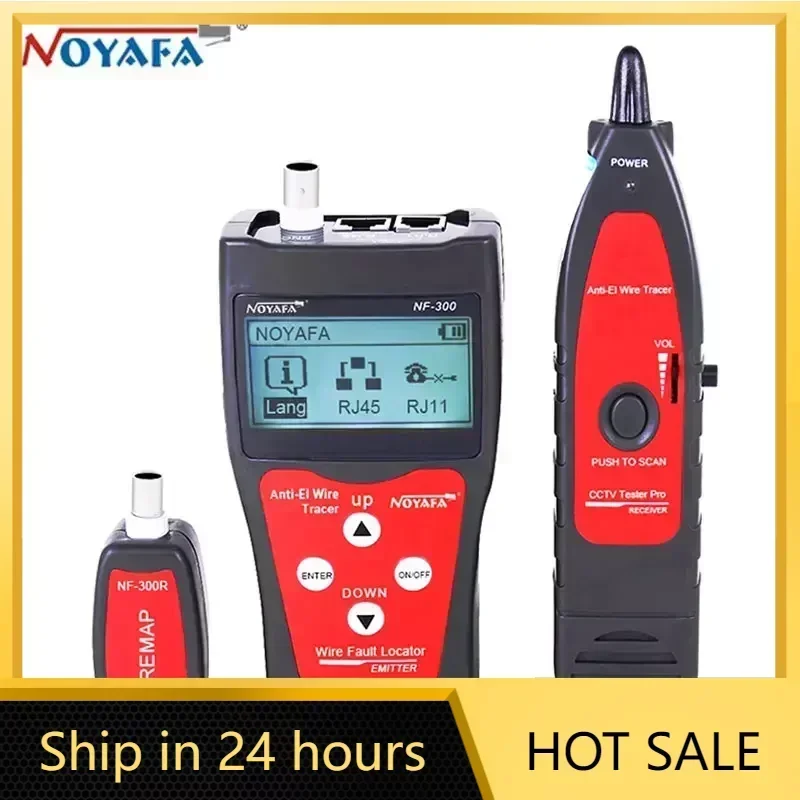 Noyafa NF-300 Network Coax Cable Tester Anti-Interference Wire Locator Measure RJ45 BNC Cable Length Network Monitoring Tracker