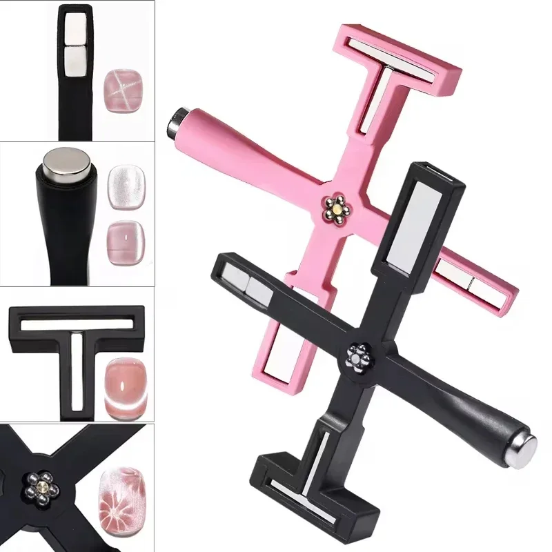 Cat Eye Nail Tool Magnetic Nail Art Tools Magnetic Nail Tools 5 in 1 Multifunctional Strong Cat Eye Magnet UV/LED Gel Nail Magnetic Stick Manicure Art Design Tools Nail Magnet