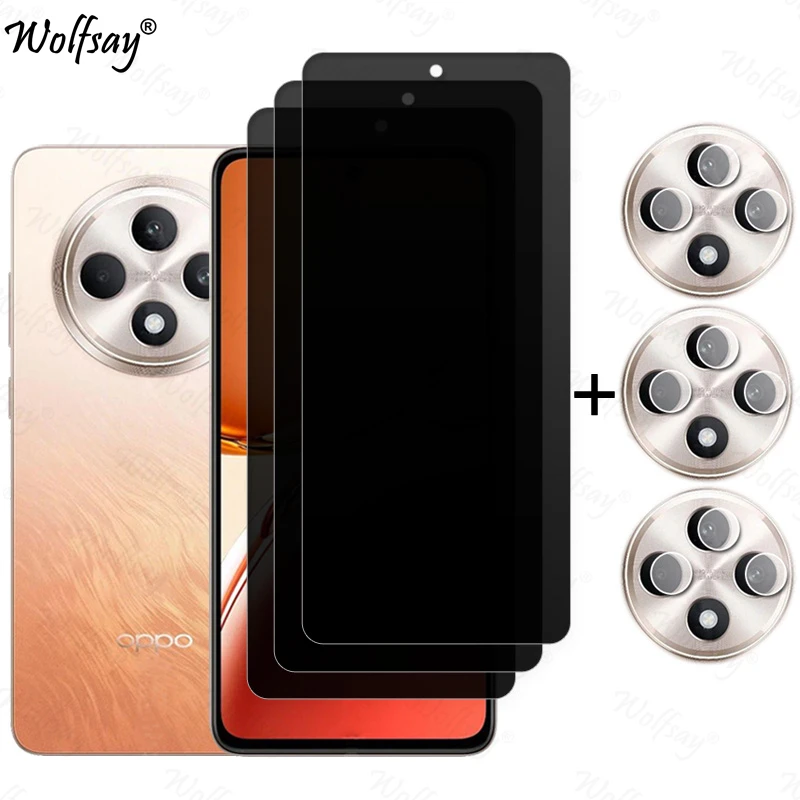 Anti-Spy Privacy Tempered Glass Screen Protector with Camera Shield