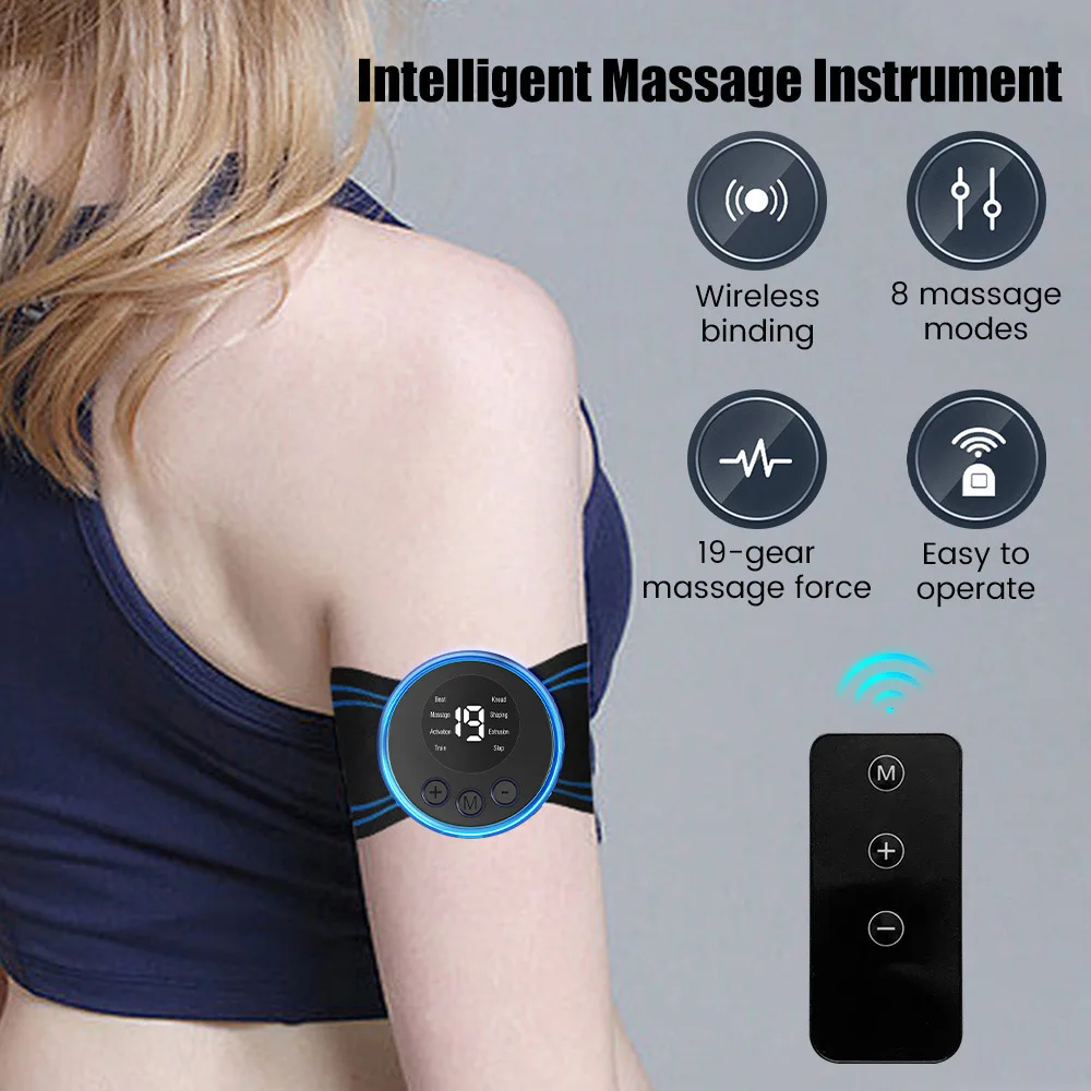 Portable Electric 8 Modes EMS Mini Neck Massager Shoulder Cervical Massage Muscle Stimulator Pain Relief Neck Back Relaxation - immagine 2