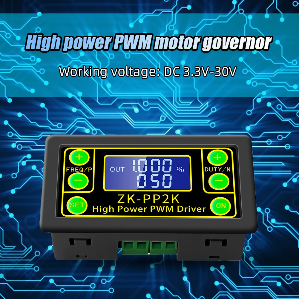 ZK-PP2K Dual Mode Signal Generator PP2K PWM Motor Speed Controller Regulator 8A 150KHz Frequency Duty Cycle Adjustable Generator