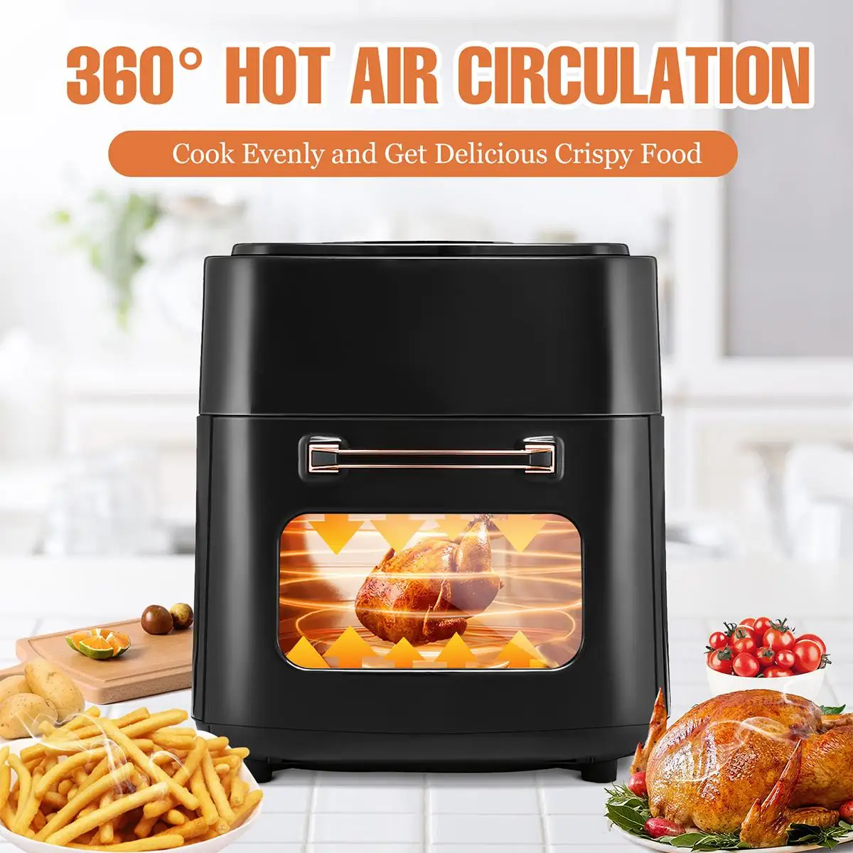 Hot Sale Multi Electric Air Fryers 1400W High Power Smart Oil Free  Commercial Turkey Roaster 15L No Oil Steam Air Fryer Oven - AliExpress