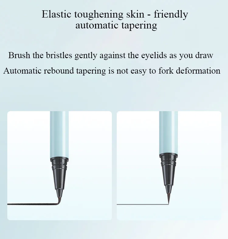 TIMAGE Eyeliner Black Fluid Liquid Eyeliner Long Lasting Waterproof And Does Not Smudge Super Fine Eye Liner Pen 4