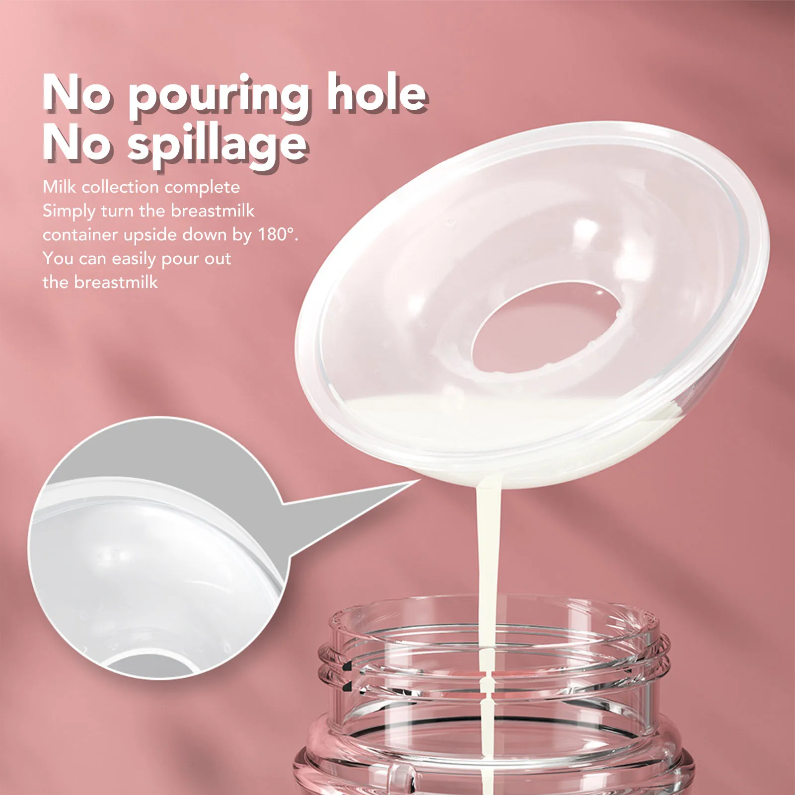 ZK40 4pcs Milk Collector Catcher Leak Proof Reusable Anti Overflow Milk Hands Free Silicone Wearable Nursing Cup
