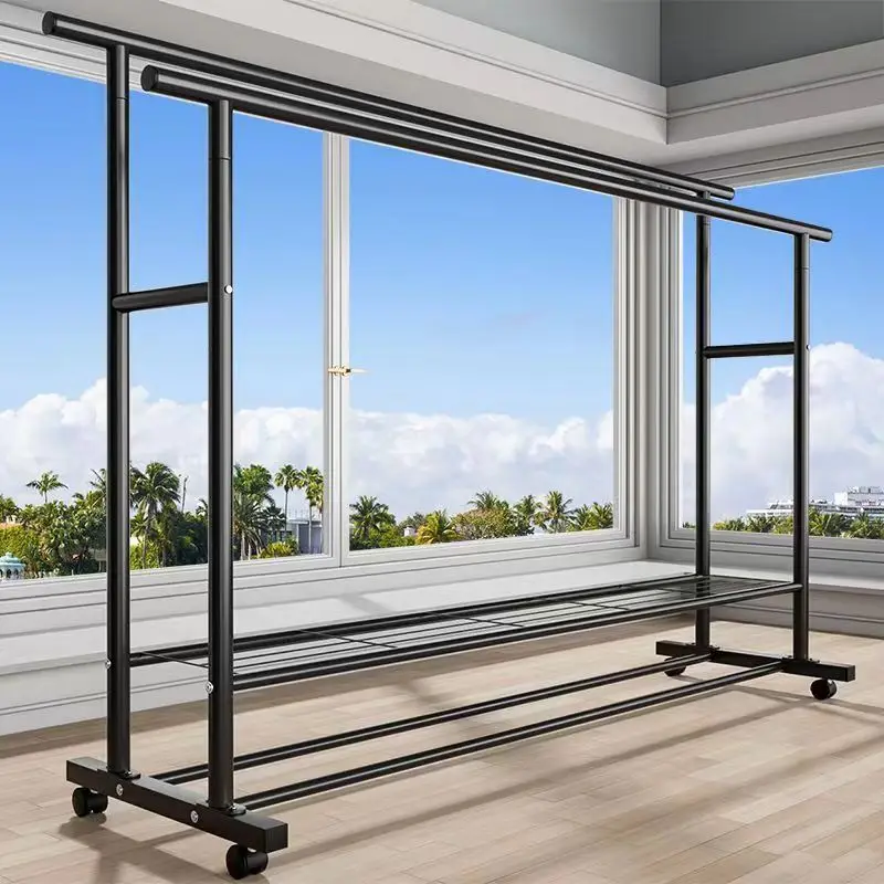 Metal Clothes Hanger Iron Clothing Storage Shoe Rack Living Room Chair Bamboo Wall Shelf Furniture Coat Racks Sofa Arara clothes rack shoe and hat racks