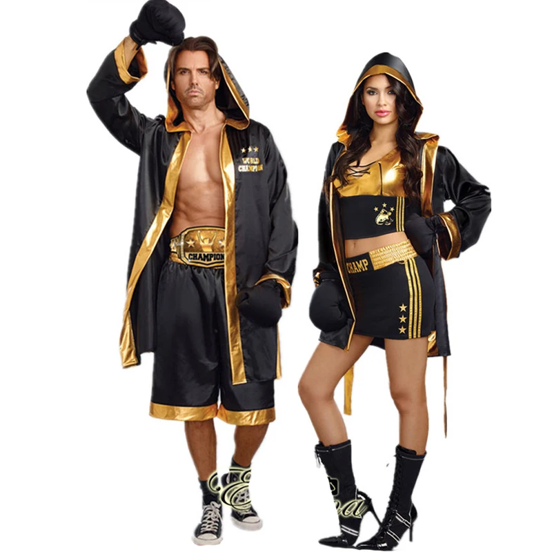 Carnival Halloween Couple World Champion Boxer Costume Classic Sports