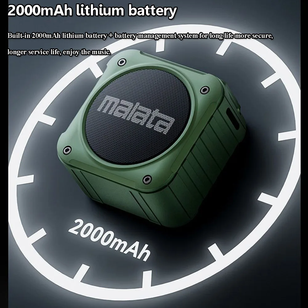 Mini Pocket Bluetooth Speaker Outdoor 8W High Power Soundbar Wireless  MP3 Music Player Recorder Support U Disk Dual TF Card