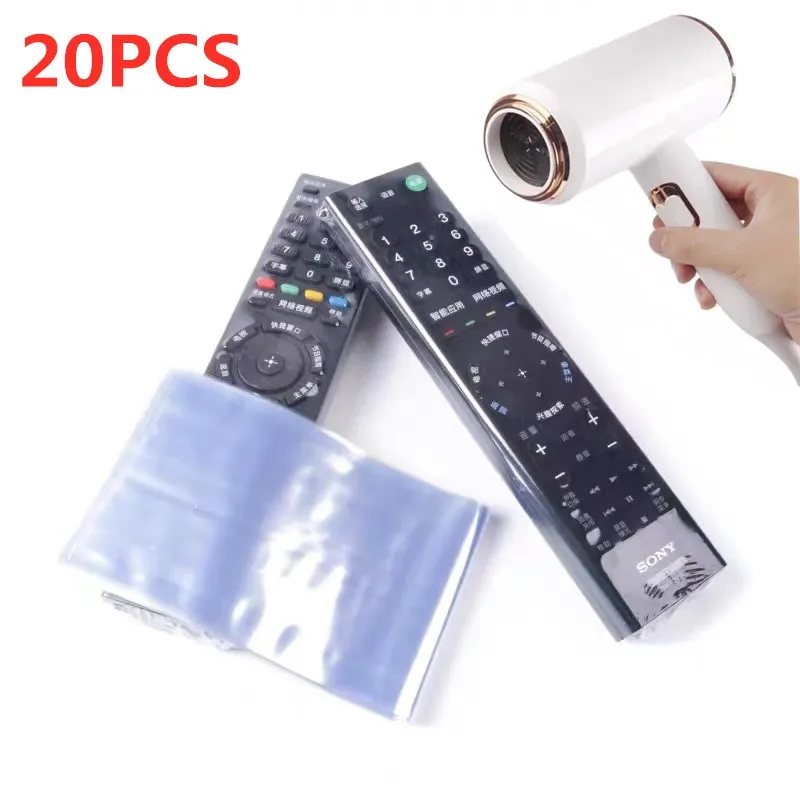 5/20PCS Transparent Shrink Film Bag Anti-dust Protective Case Cover For TV air conditioner remote Control shrink plastic sheets