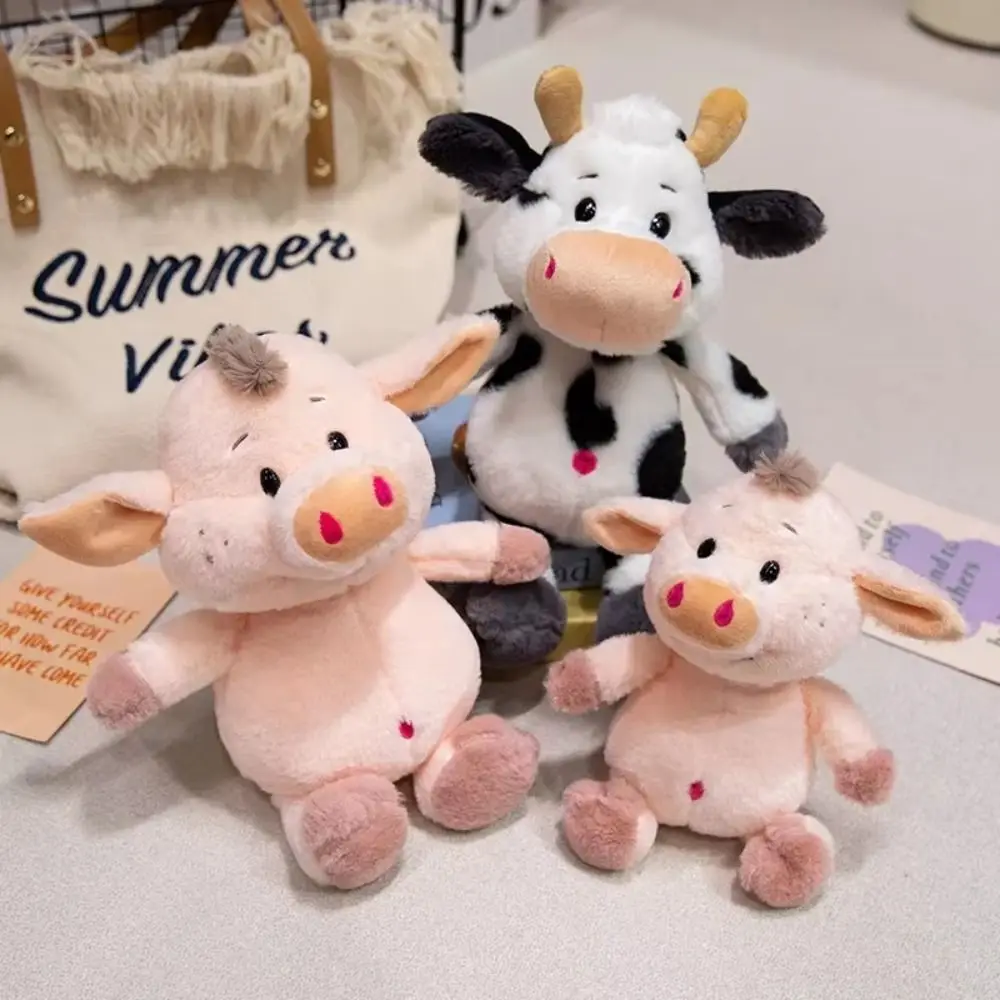 Animal Cattle Animal Plush Doll Stuffed Cow Bull Simulation Milk Cow Plush Doll Soft Fluffy Cow Plush Toy Sofa Ornament