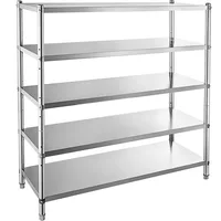 Stainless Steel Shelving 48x18.5 Inch 5 Tier Adjustable Shelf Storage Unit Stainless Steel Heavy Duty Shelving for Kitchen 1