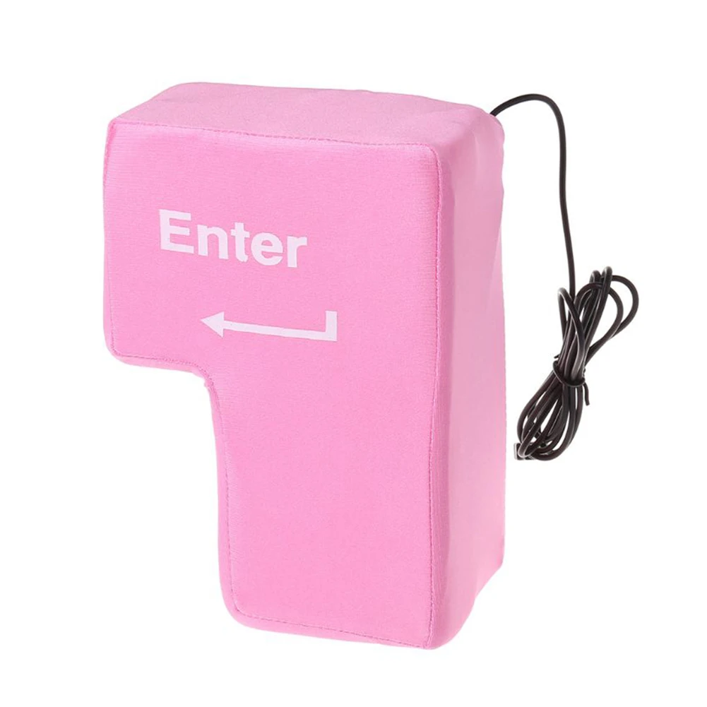 감압 컴퓨터 빅 엔터 키 USB 키보드 벤트 단추 베개 액세서리
