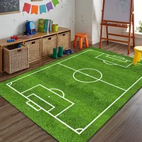 Cartoon Soccer Field Anti-slip Carpet Bedroom Living Room Kitchen Floor Rug Soft Children's Early Education Door Mat Home Decor 1