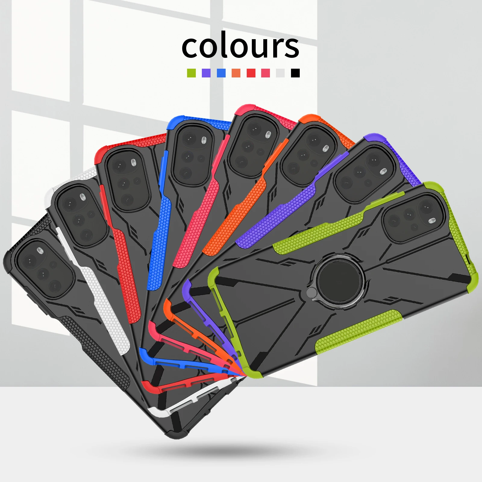 Per Motorola Moto G22 Custodia Antiurto Per Armatura Per Motorola Moto G22 Staffa Di Supporto Cover Posteriore Protettiva Coque