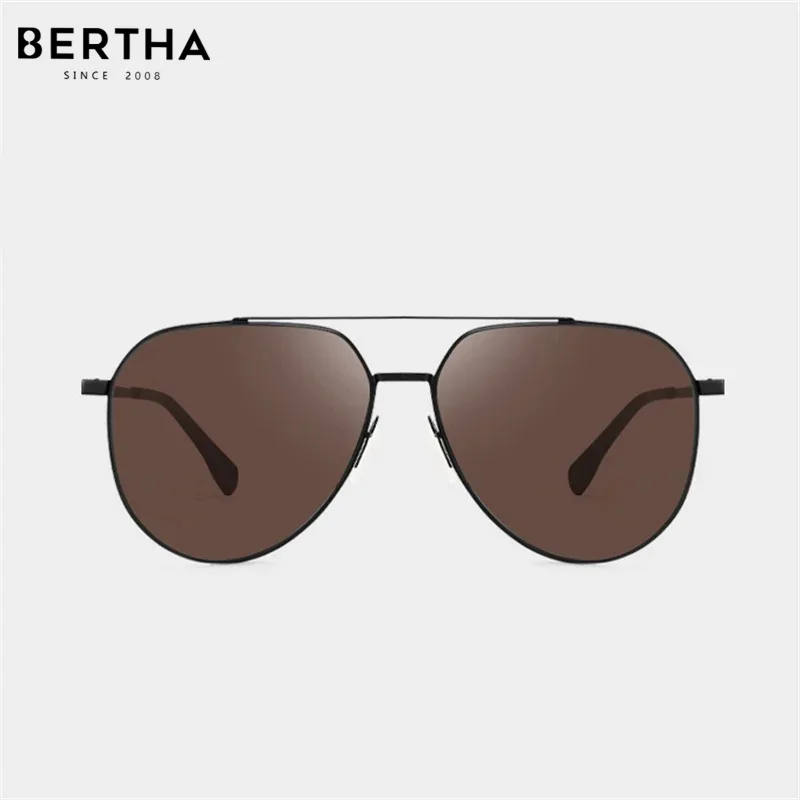 

BERTHA Polarized Sunglasses Female Pilot Gradient 2023 New UV Protection For Women Fashion Rimless Lady Eyeglass AJ07123