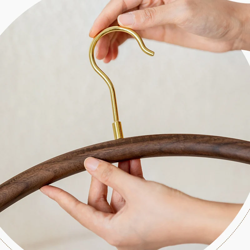 Vintage Clothes Hanger Half-Round Design Wood Hangers Dress Shirt