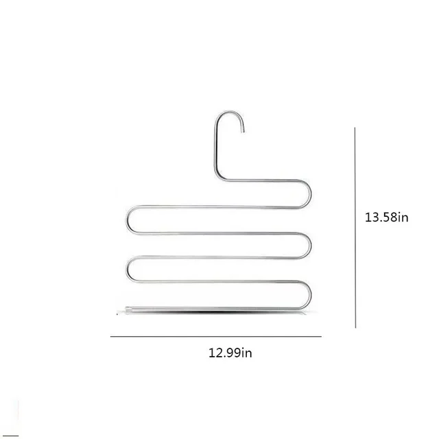 1Pc/2Pcs 5-Rétegű Nadrágtartó Rozsdamentes Acél S Típusú Többrétegű Ruhadarab - Image 2
