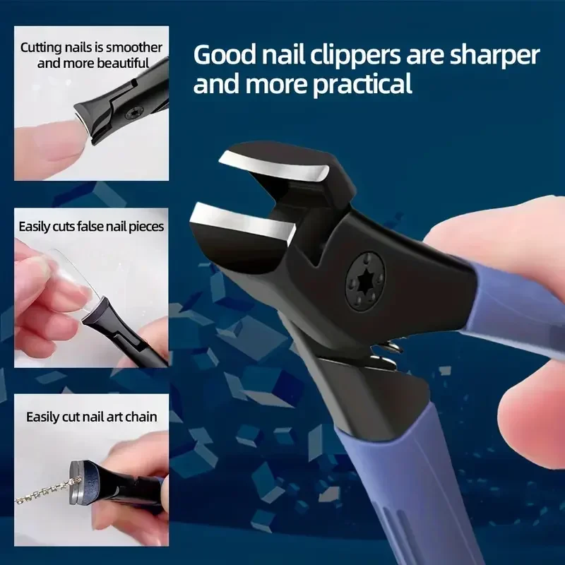 Nail Clipper Set Nail Clipper Nail Care Kit Nail Clippers Manicure Pedicure Kit Manicure Set Manicure Sets Manicure Nail Clipper Set Nail Clippers Kit Thick Nail Clippers Set Splash Resistant False Nails Cutter Professional Nail Plier Pedicure Tools for Tip Manicure