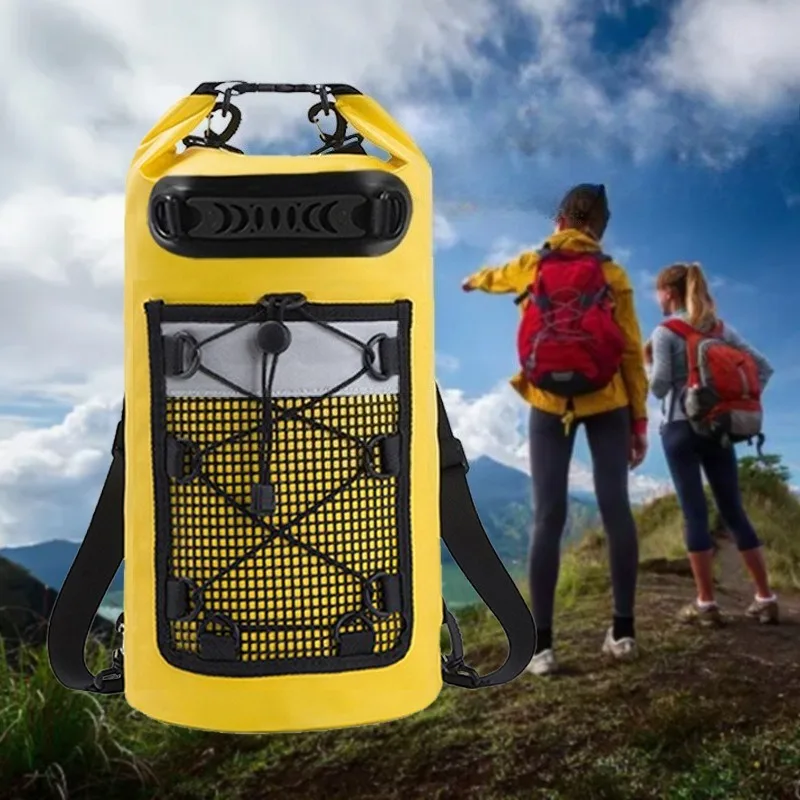 Beach  Outdoor Waterproof Bag Camping Rafting Swimming Creek Mesh Bag Large Capacity 20L