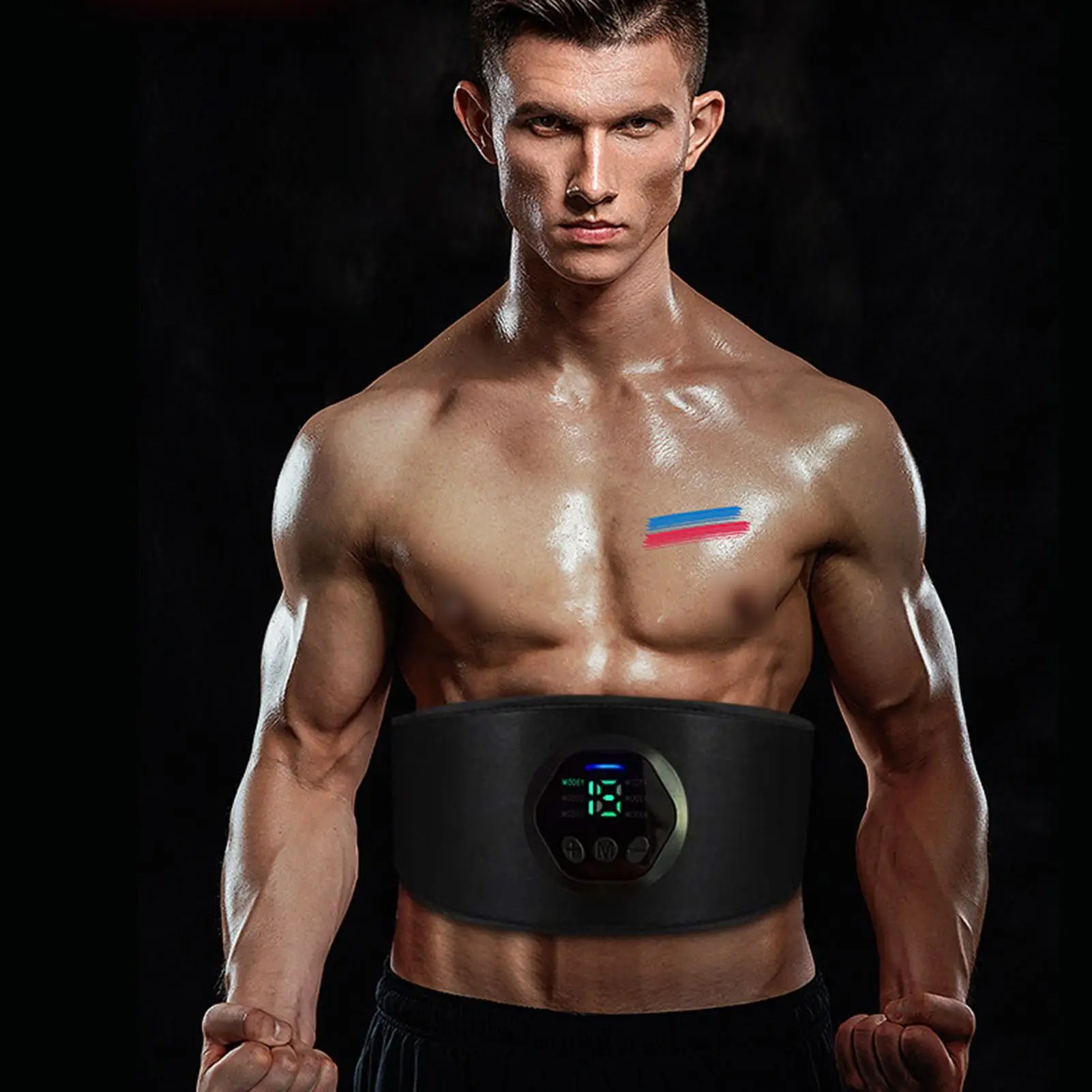 Stomach Massager For Weight Loss Rechargeable Ab Workout Stimulator 18 Intensity Settings 6 Massage Modes Smart Muscle Trainer