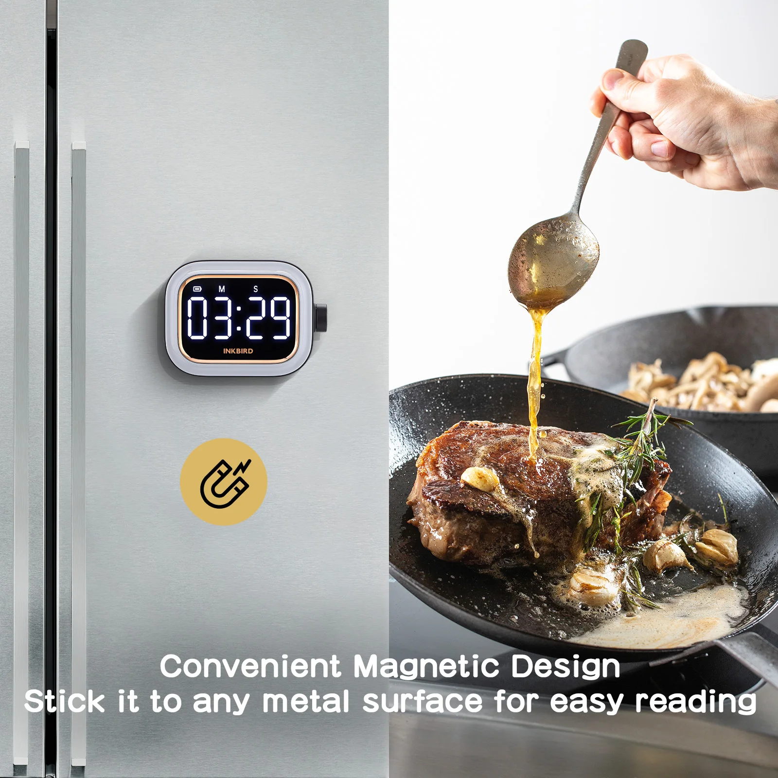 INKBIRD Digital Rechargeable Countdown Kitchen Timer Clock IDT-01