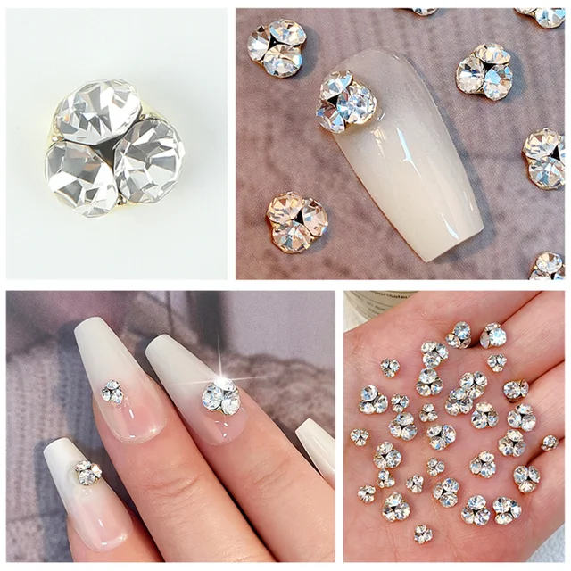 10pcs Sparkling Diamond 3D Nail Art Decoration Shining Luxury Crystal Nail Art Rhinestone DIY Handmade Nail Art Charms 2