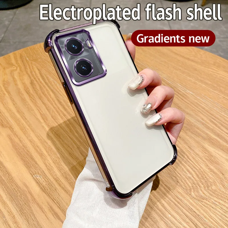 Clear Electroplate Shockproof Soft Bumper Phone Case