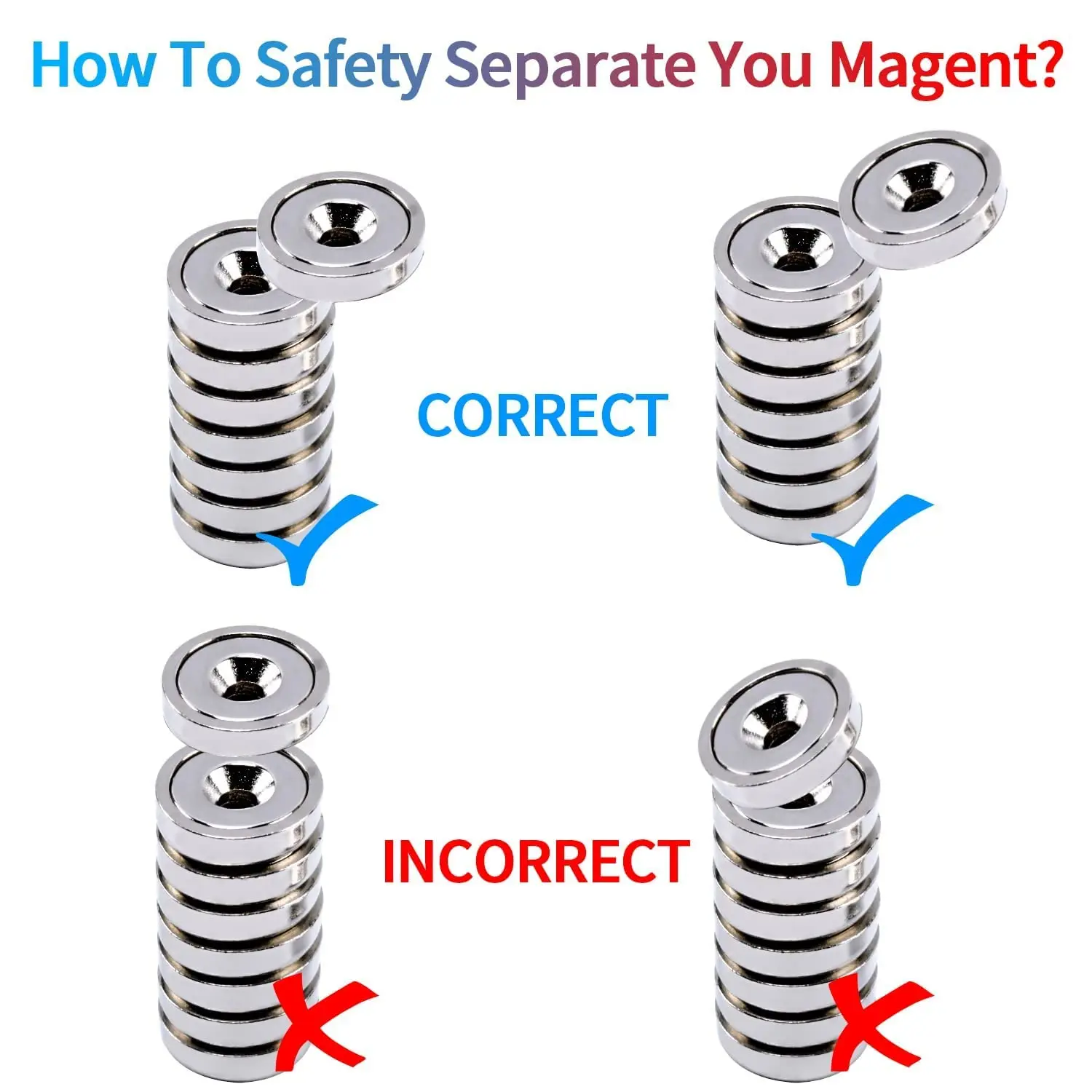 Super Strong Round Cup Neodymium Magnets Heavy Duty Ring Rare Earth Magnets with Holes Countersunk Hole Pot cup magnets