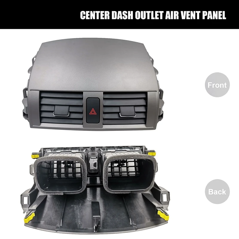 Car Center Dash A/C Outlet Air Vent Panel With Emergency Switch For Toyota Corolla 2008-2013 55670-02160 55663-02060