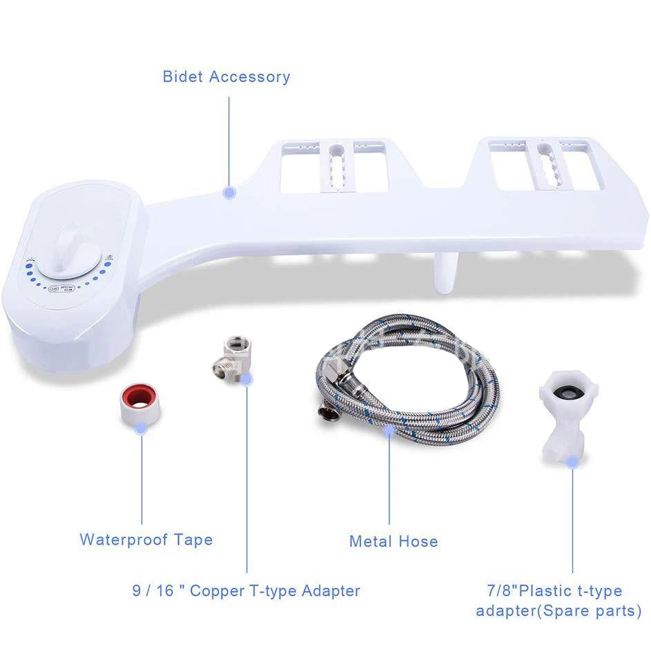 

Slim Bidet Bidet For Toilet WC Water Spray Dual Nozzle Self Cleaning Feminine Butt Wash Muslim Shattaf Toile Attachment Bidet