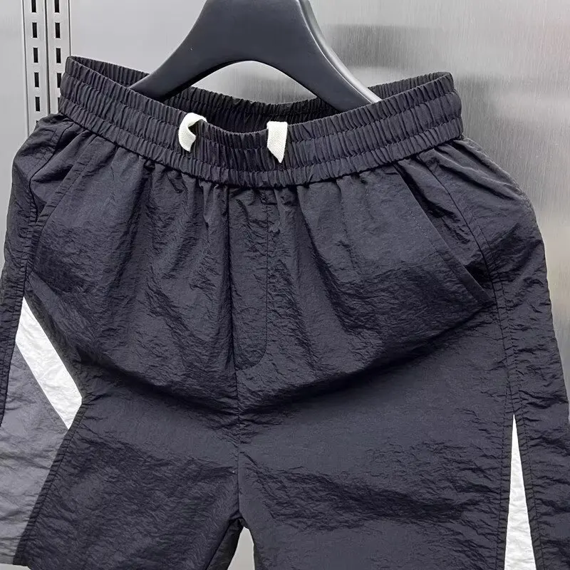 Quick Dry Cargo Shorts Fashion Brand Loose Japan fashion 2024 Men\'s Summer Casual Straight Wide-Leg American Sports Shorts