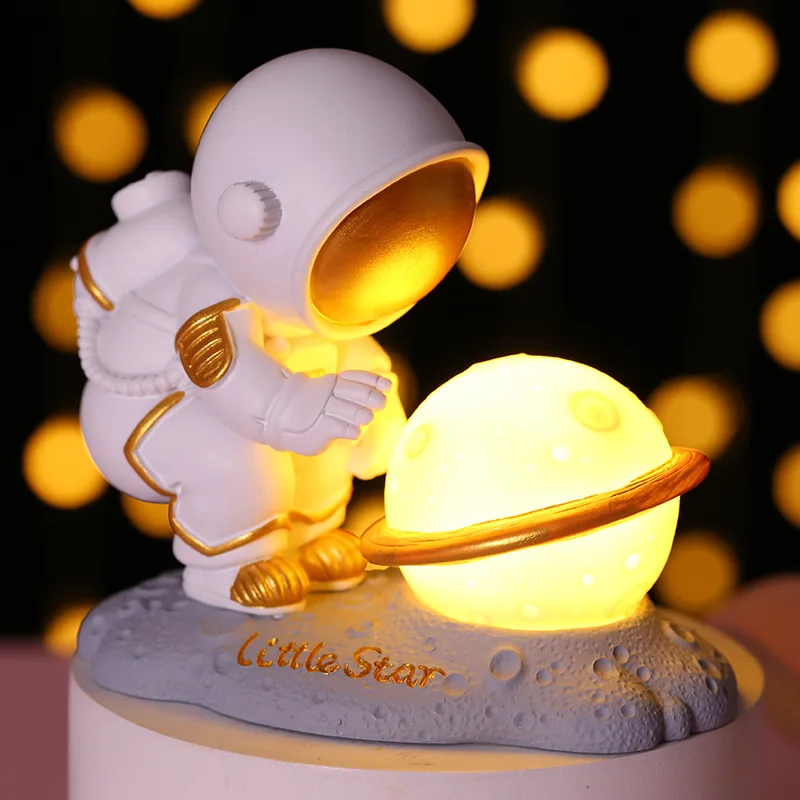 LED Spaceman Creative Night Light RGB Action Astronaut Kid's Room Decor