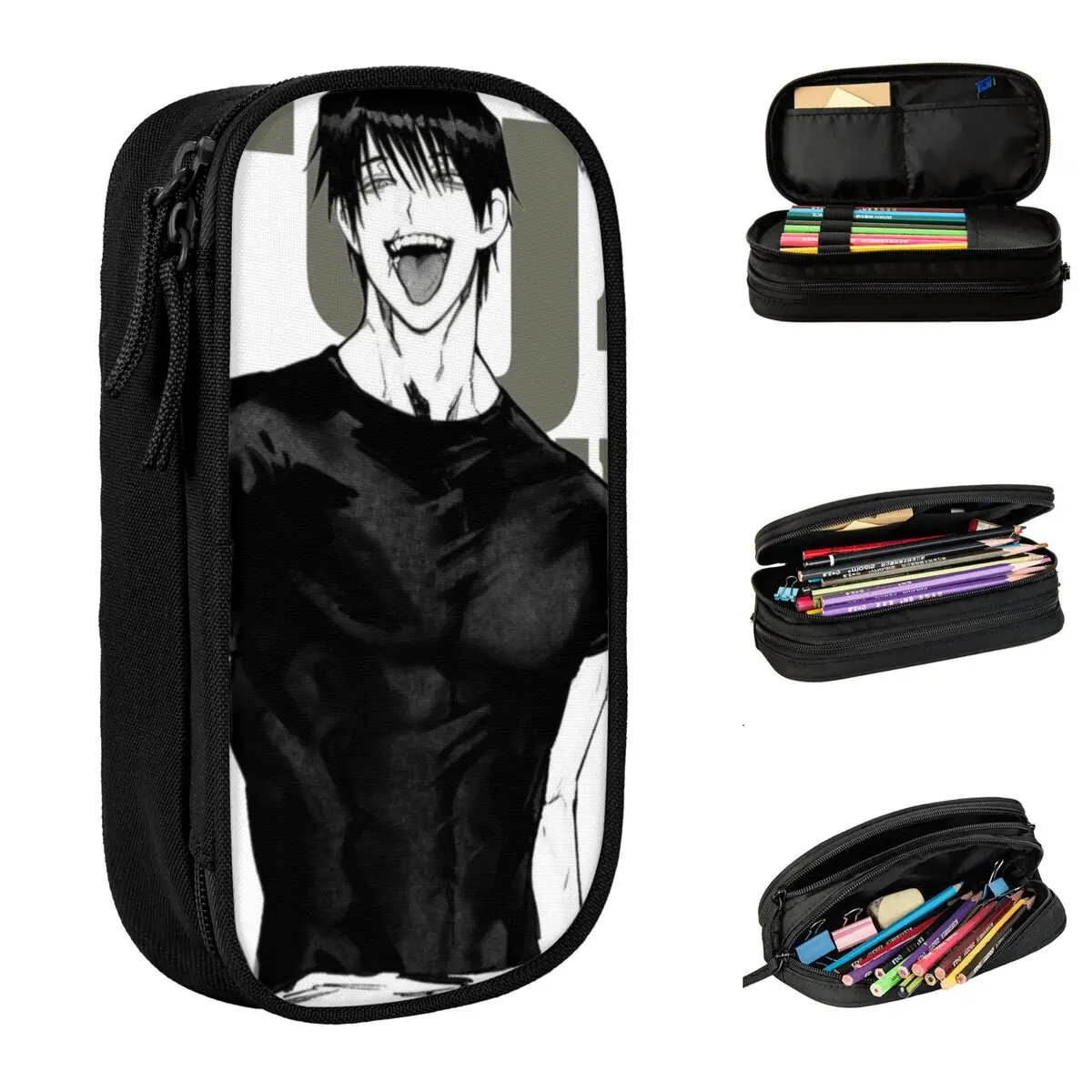 

Toji Fushiguro Jujutsu Kaisen Pencil Case Manga Pencilcases Pen Box Girl Boy Large Storage Bags School Supplies Gift Stationery