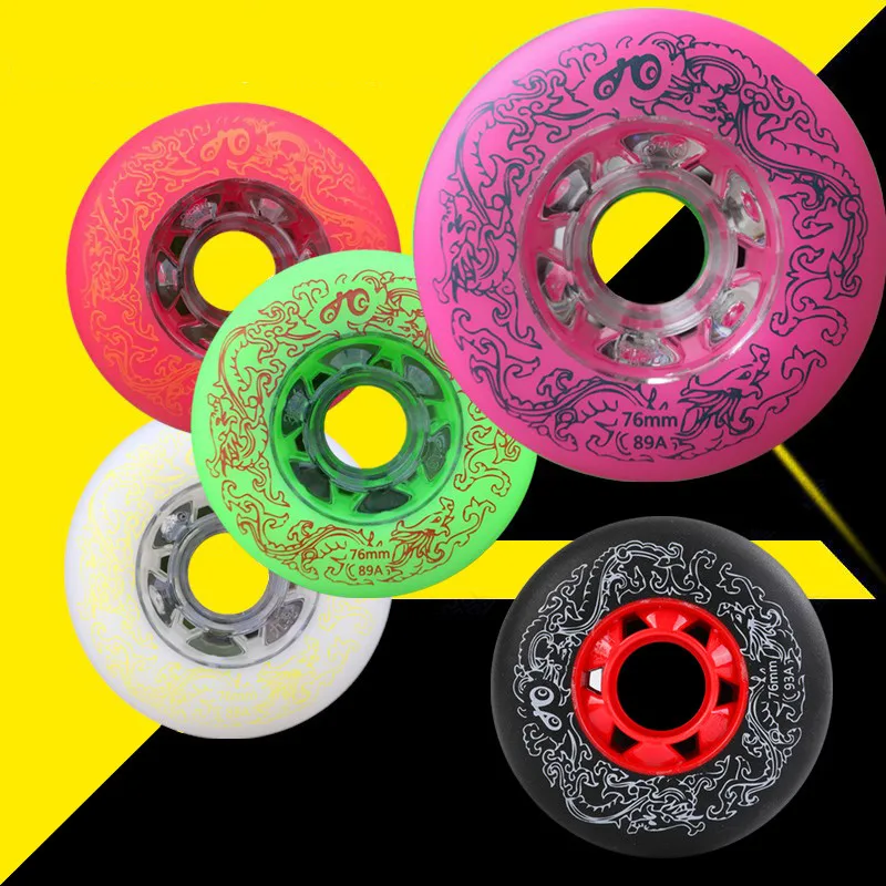 

72 76 80mm Skates Roller 88A-93A Dragon Inline Skates Wheels Slalom Slide Free Skating Roller Skates Track Street Skating Wheel