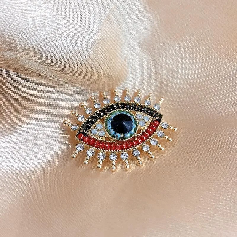 Duży niebieski oko okrągłe broszki kobiety Unisex nowy projekt urocze oczy przyjęcie biuro broszka szpilki prezenty