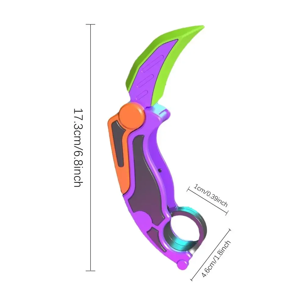 3D Printed Gravity Claw Knife Toy Stress Relief Butterfly Fidget Hand Gripper Sensory Toys Luminous decompress push card gifts 6