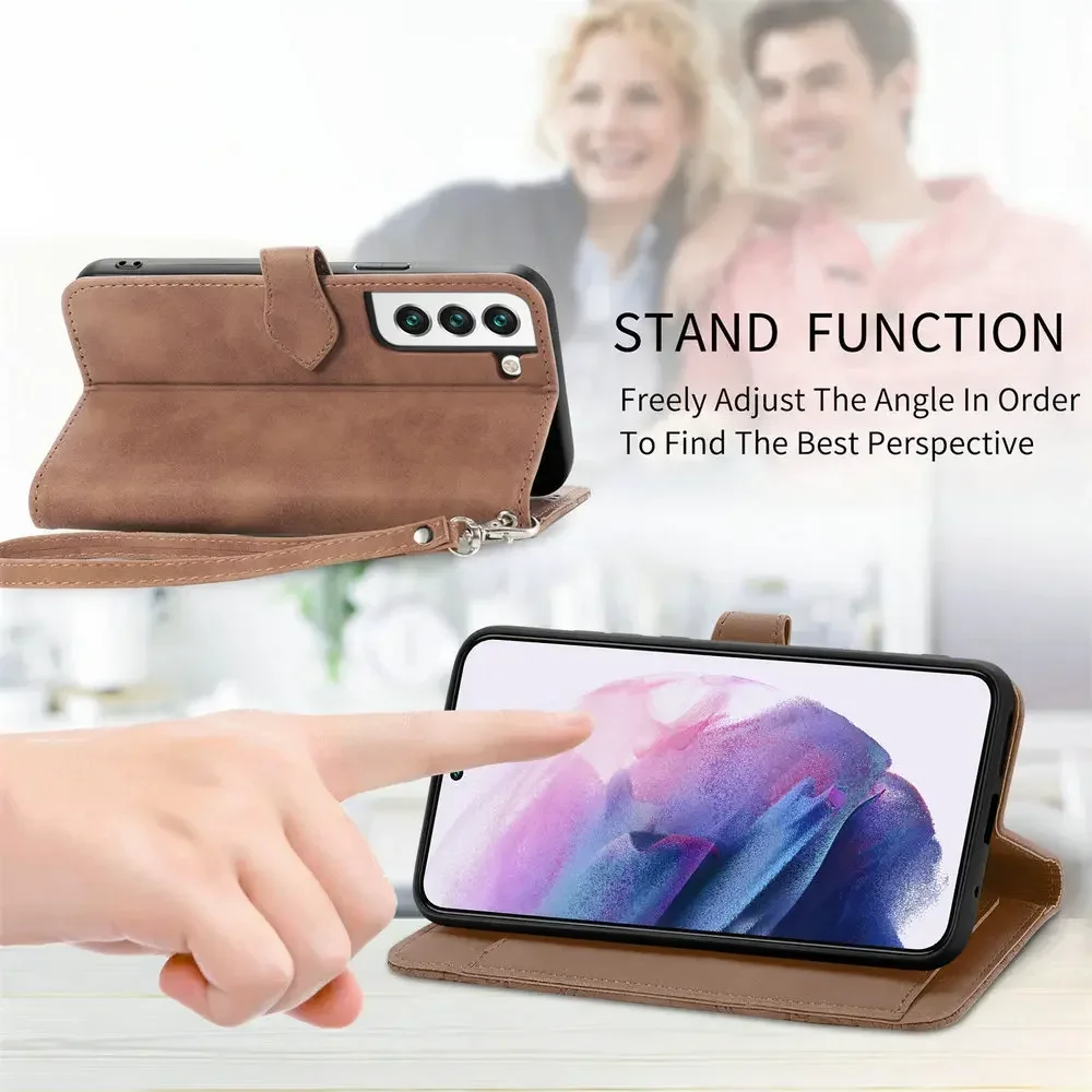 Luxury Zip Leather Book Case - Elegant Protective Coque