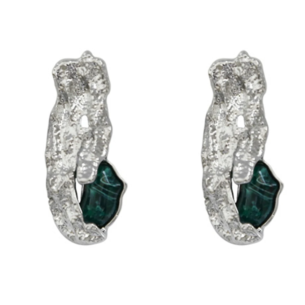 EetitPersonalizedMetalGeometricResinZincAlloyStudEarringsAnti