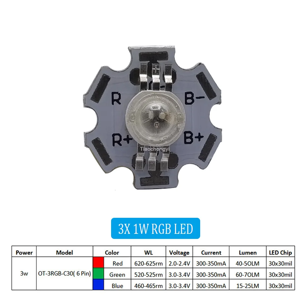 KIMISS 100 Pezzi Diodi LED 3V 3W, Chip SMD Ad Alta Luminosità (100-110 Lm) Con Base In Lega Di Alluminio, Temperatura Colore Bianco Freddo 6000-6500K, Per Illuminazione Fai Da Te
