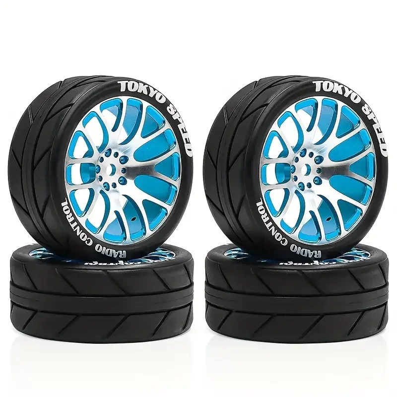 RC Rally Drift pneumatiky 1/10 65mm - 4 kusy guma ráfiky 12mm Hex