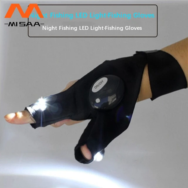 Durable Glowing Gloves Led Fishing Tools Fishing Half Finger
