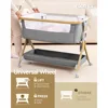 3 in 1 Baby Bassinet Bedside Sleeper, Breathable Mesh Safe Bedside Bassinet for Baby, Easy Assemble and Folding Portable Crib 6