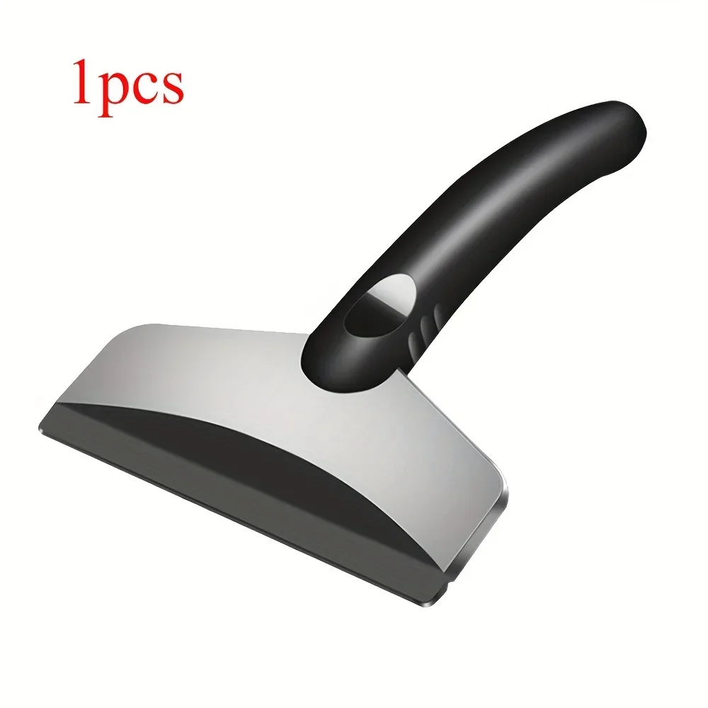 Heavy-Duty Metal Snow Shovel for Car Windshield-Black, Ice Scraper & Window Cleaning Tool for All Vehicles