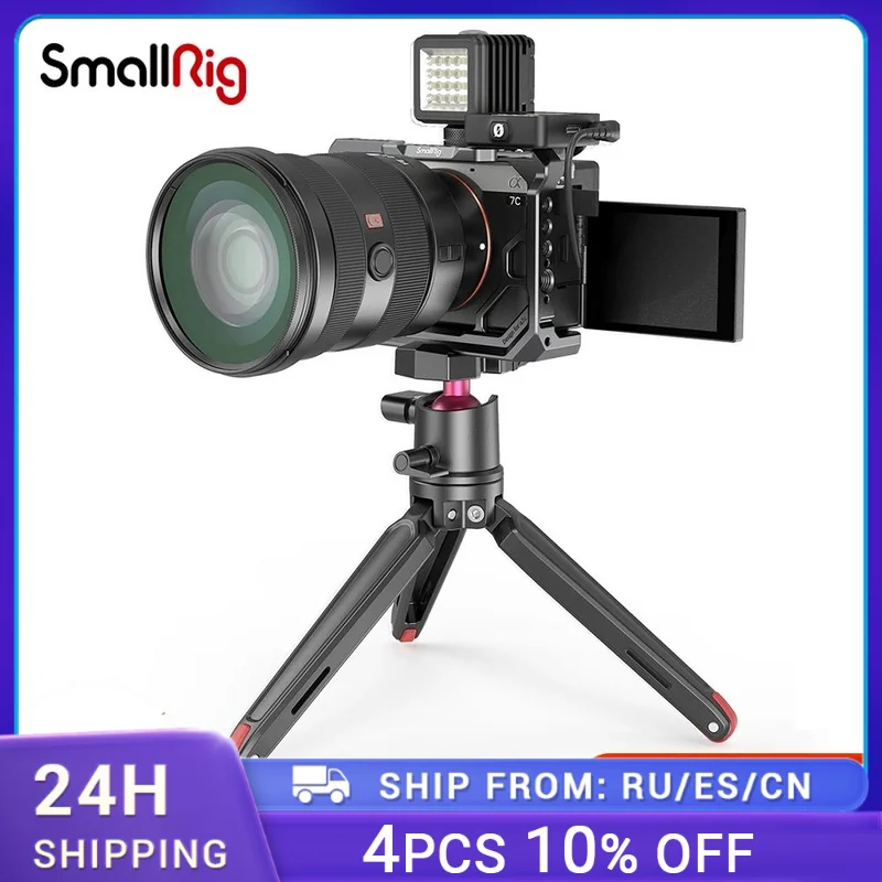 Smallrig Formfitting Full Dslr A7C Gabbia Per Fotocamera Per Sony A7C Cage Rig Con Microfono Led Fill Light Extension Portable Rig 3081
